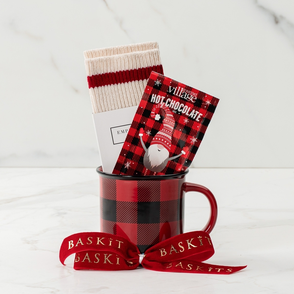 Red Plaid Mug Gift Set